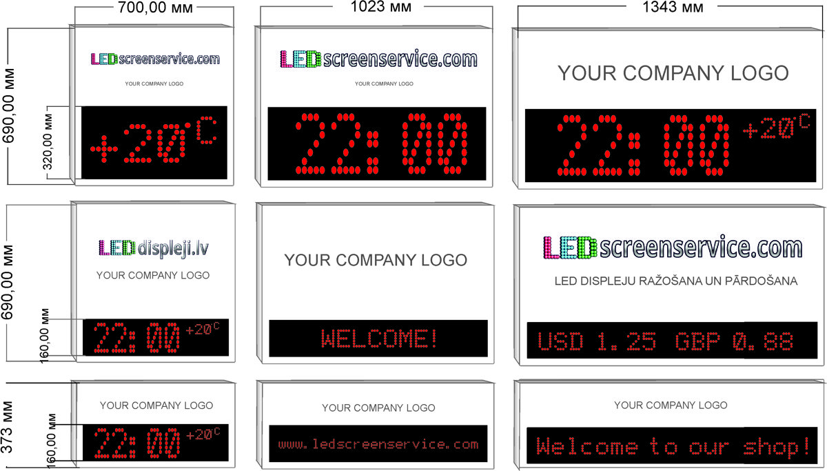 LED watches and thermometers with corporate logos - LED watches