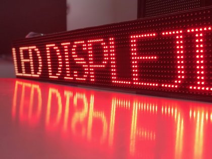 LED creeping line, 293cm x 53cm, red color