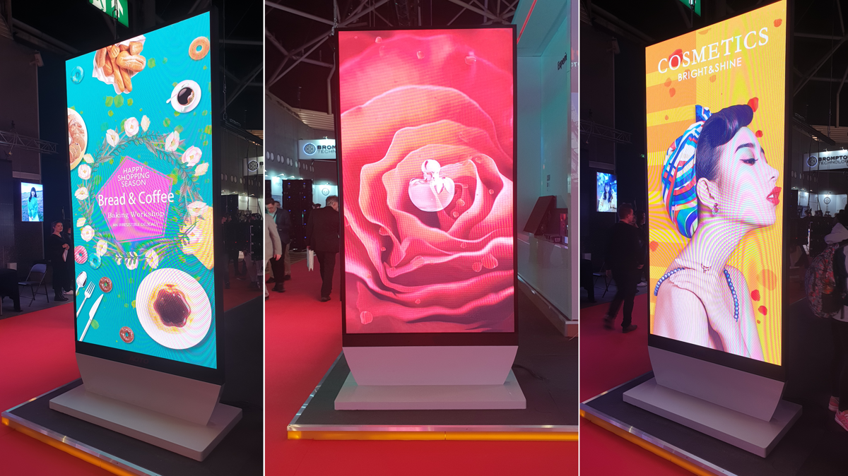 P3 indoor LED video pylon 98cm x 262,4cm