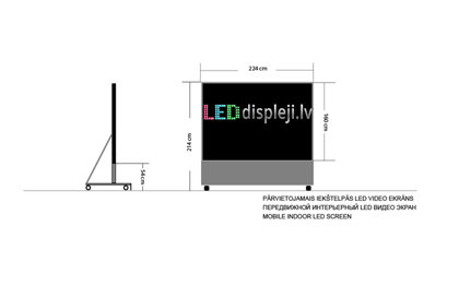 P2 4:3 XGA MOBILE INDOOR LED SCREEN 224cm x 160cm