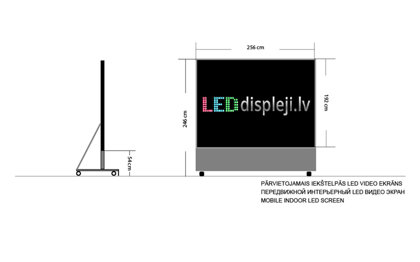 P2 4:3 MOBILE INDOOR LED SCREEN 256cm x 192cm