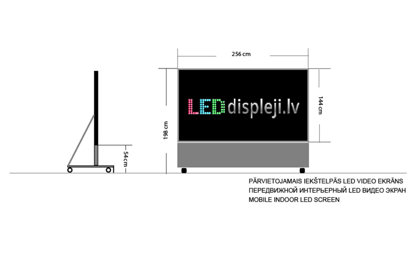 P2 16:9 HD MOBILE INDOOR LED SCREEN 256cm x 144cm