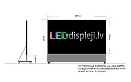 P4 16:9 QHD MOBILE INDOOR LED SCREEN 384cm x 224cm